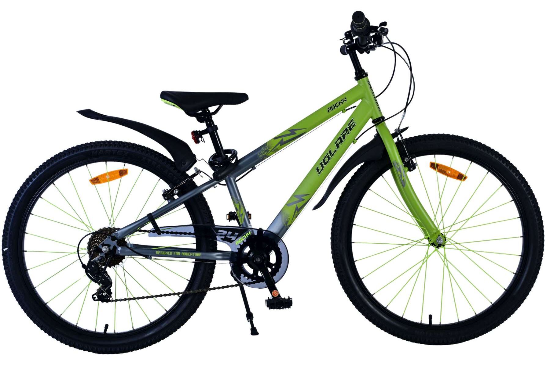 Barncykel Volare Rocky 24 Tum - 7 Växlar Grön för barn 8-10 år - 10