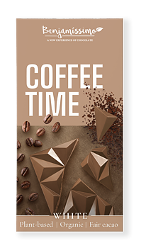 Vegan Choklad, Coffee Time, White EKO 60g, Benjamissimo