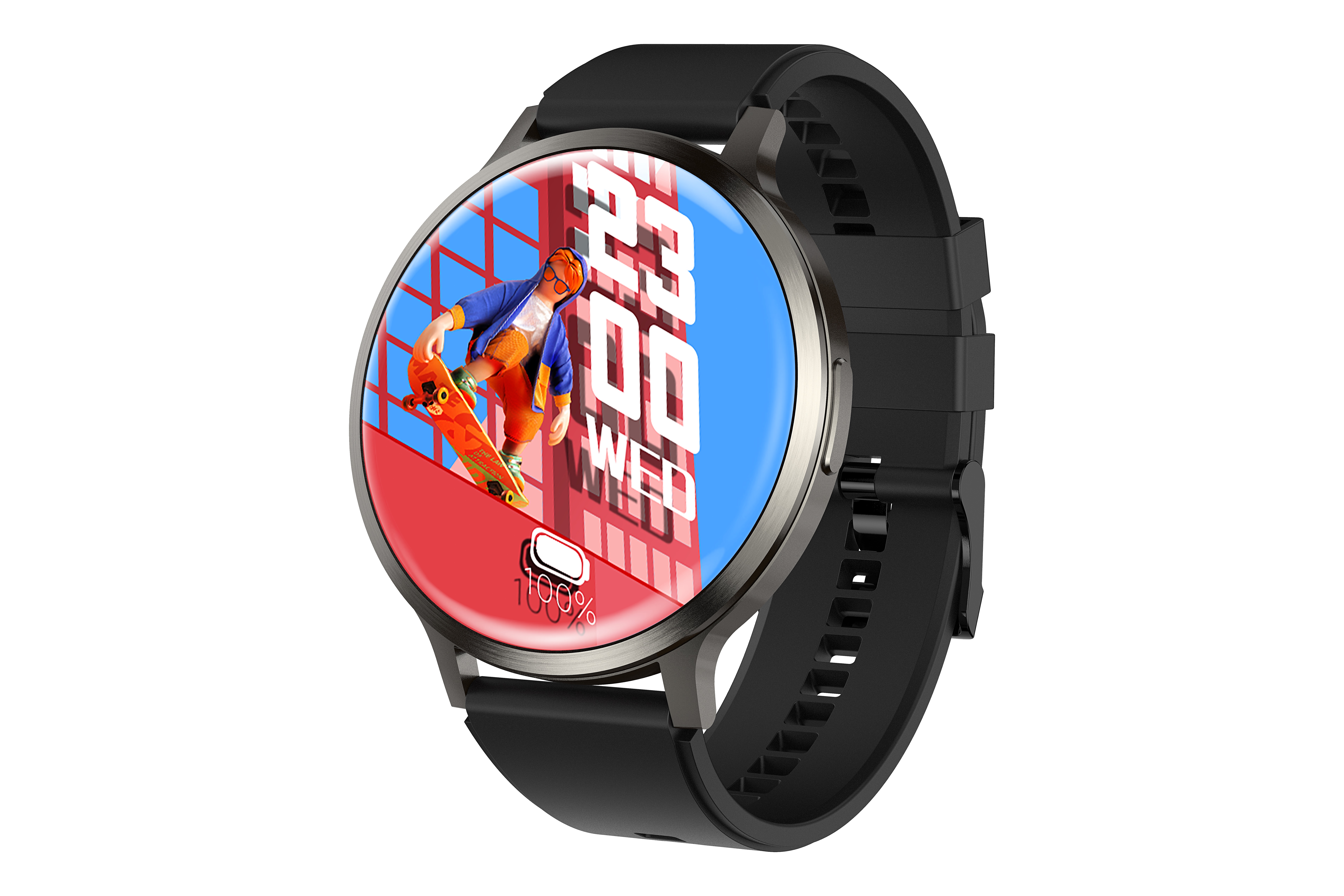 Philippe Palmer Smart Watch LP84 AMOLED Black Rubber - 22