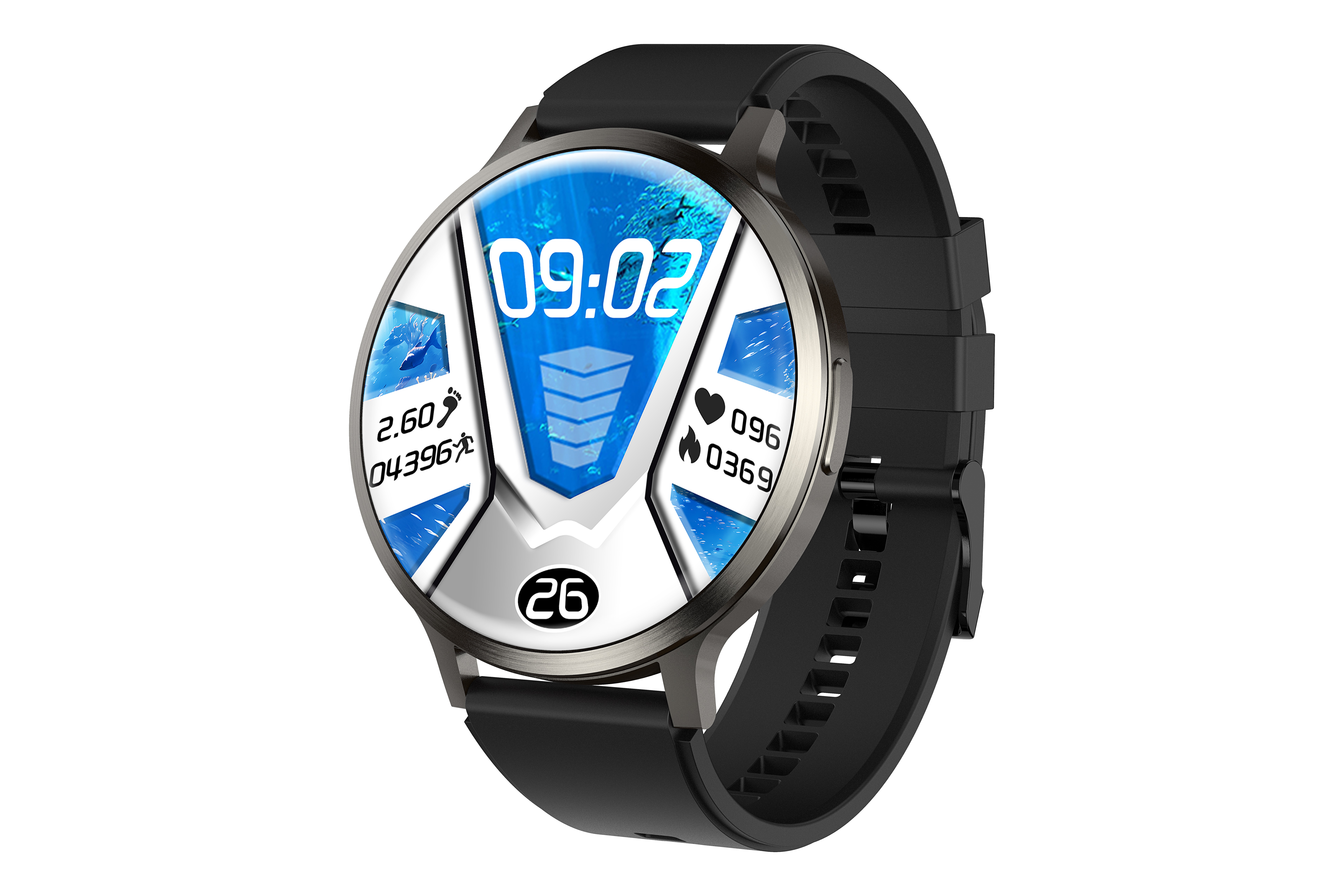 Philippe Palmer Smart Watch LP84 AMOLED Black Rubber - 2