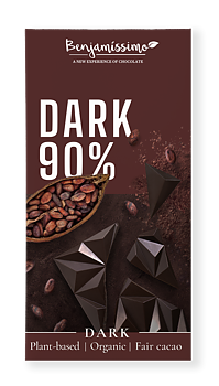 Vegan Choklad, Mörk 90% EKO 60g, Benjamissimo