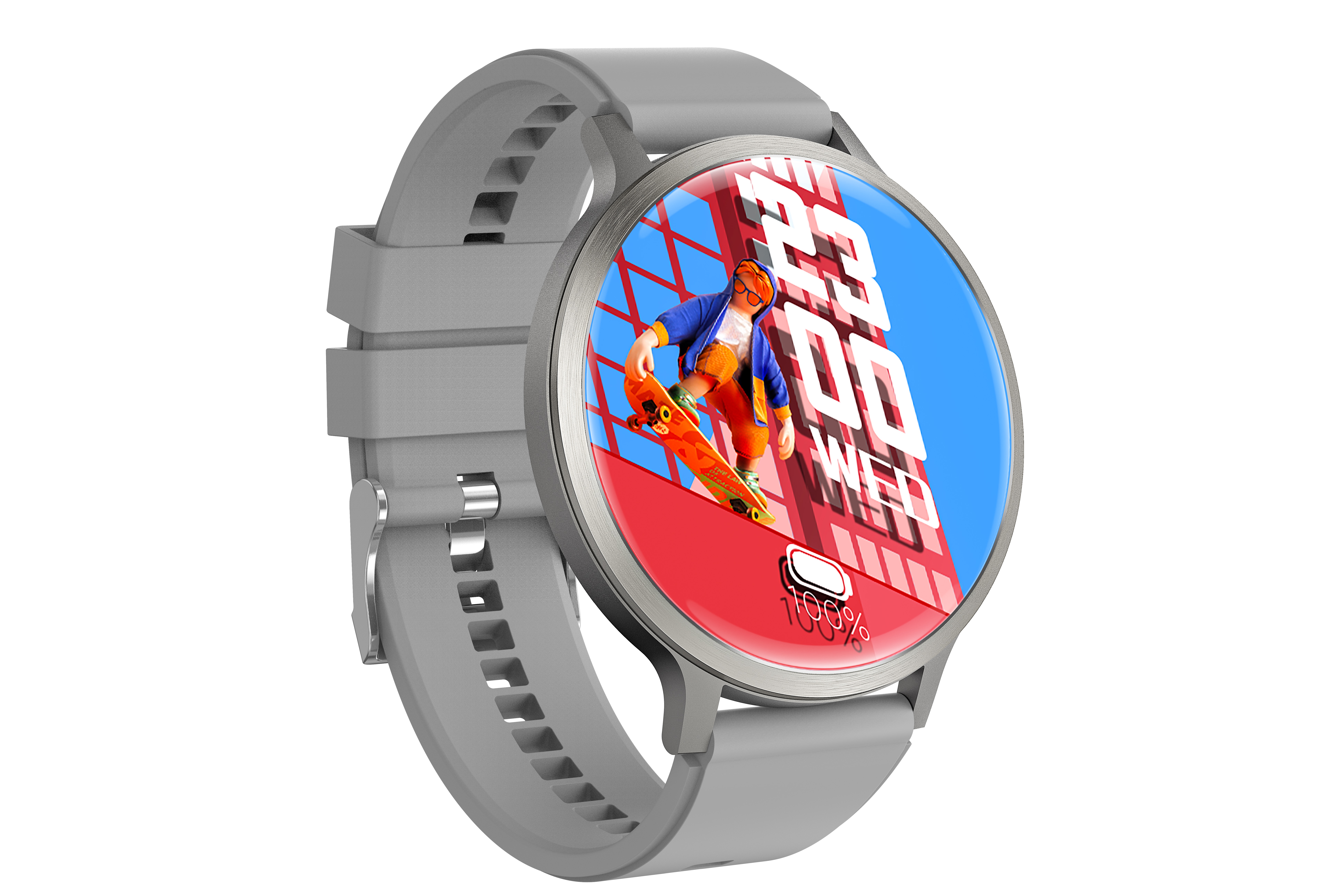 Philippe Palmer Smart Watch LP84 AMOLED Silver Rubber - 3