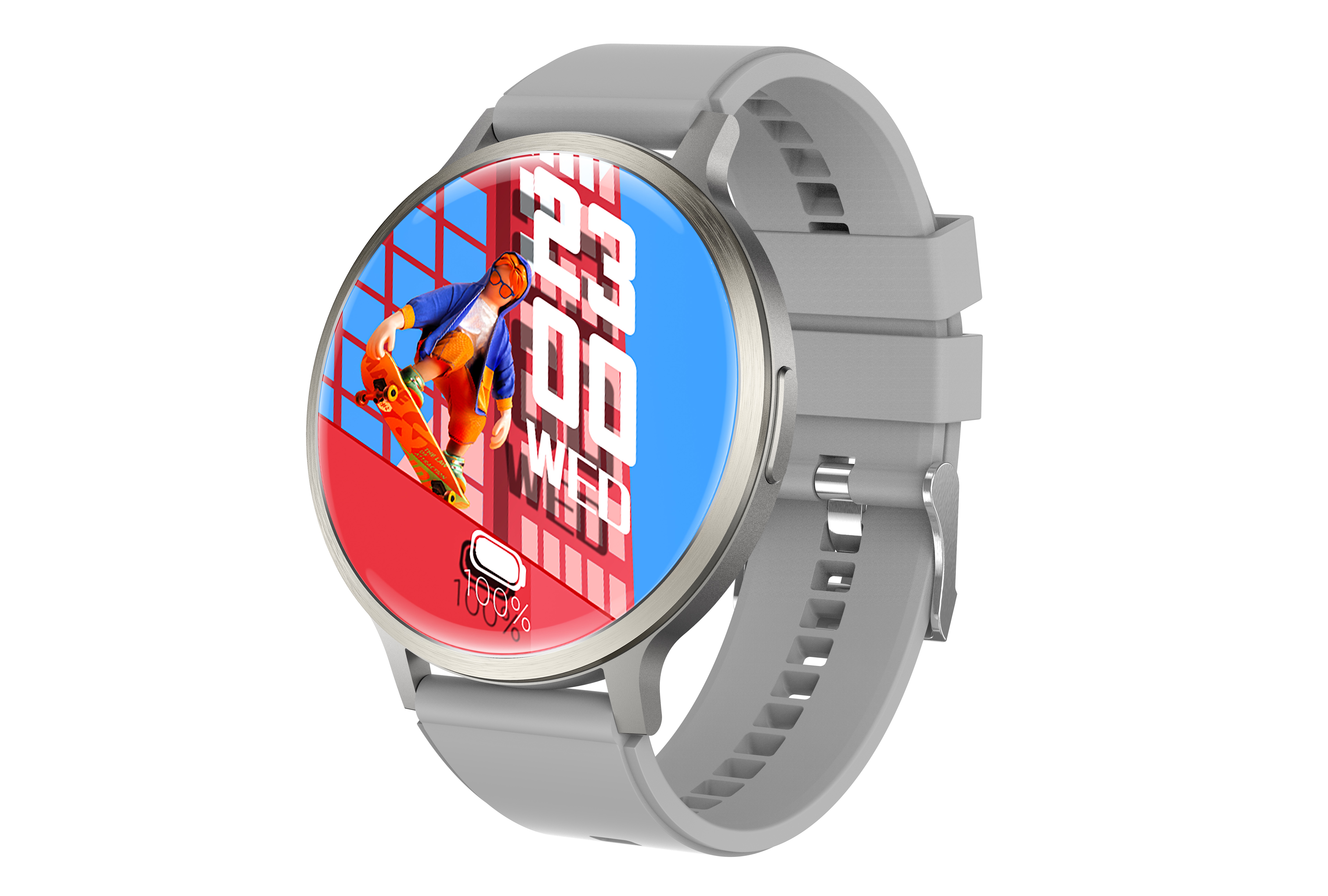 Philippe Palmer Smart Watch LP84 AMOLED Silver Rubber - 20