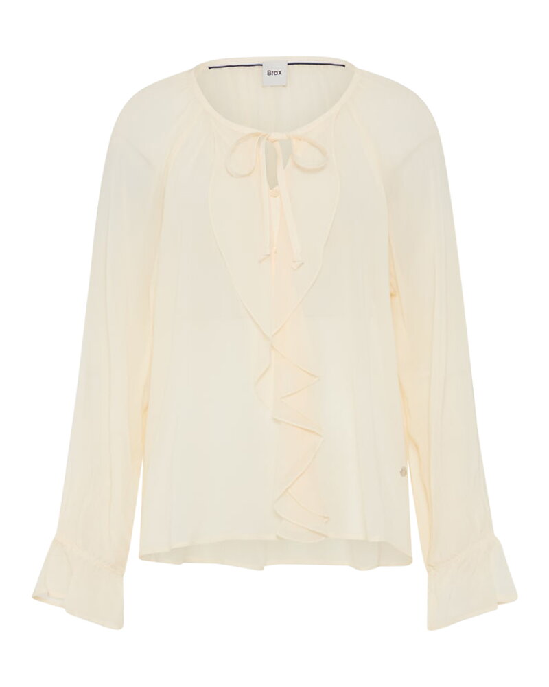 Blus Viva volang skir ljusbeige