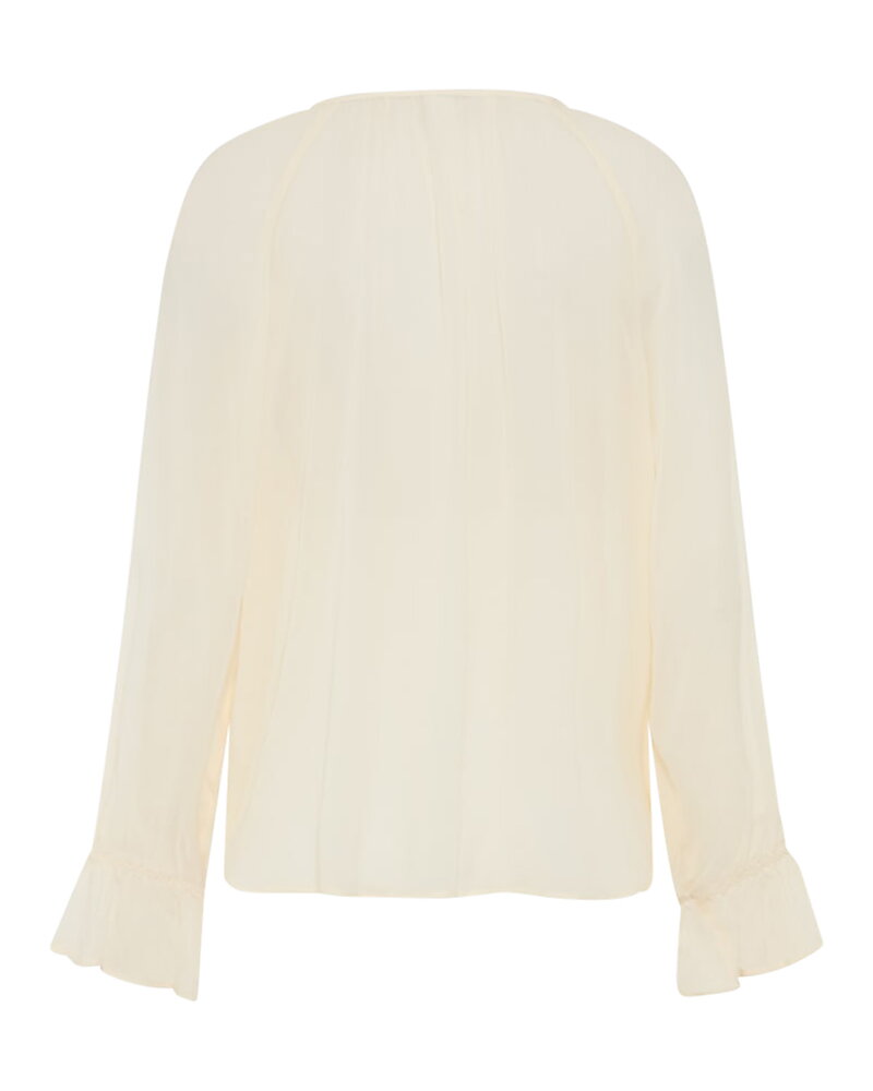 Blus Viva volang skir ljusbeige