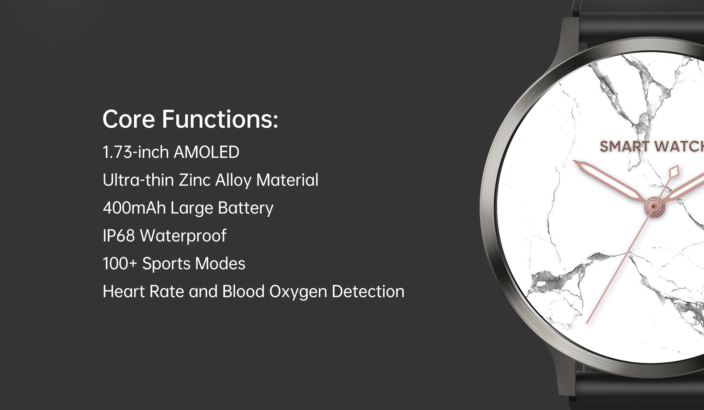 Philippe Palmer Smart Watch LP84 AMOLED Silver Steel - 4