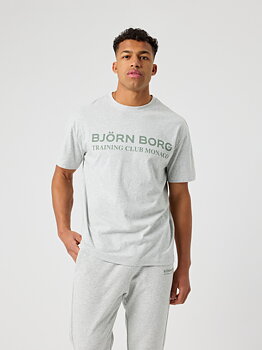Björn Borg - Borg Classic Print Tee - Grey Melange