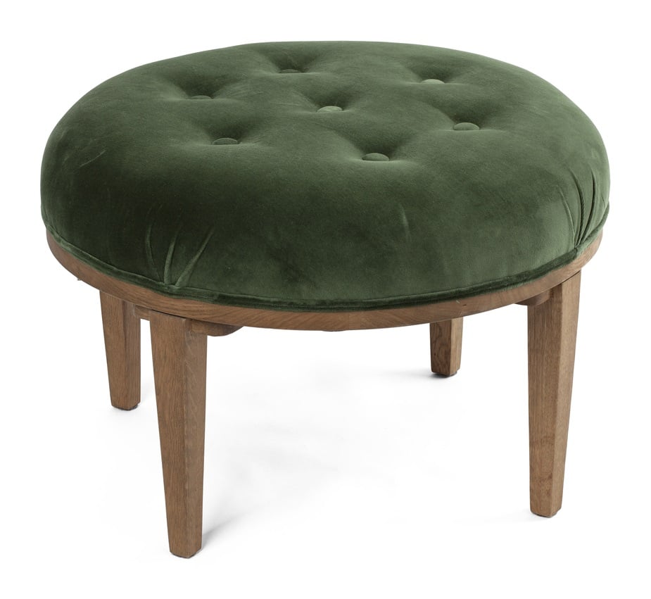 Chamois Ottoman Velvet Green