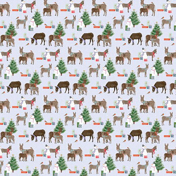 Christmas Wrap Otter House Donkey Motif Donkeys