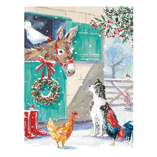 Christmas Cards Ling Design Farmyard Fun 24-Pack - 6