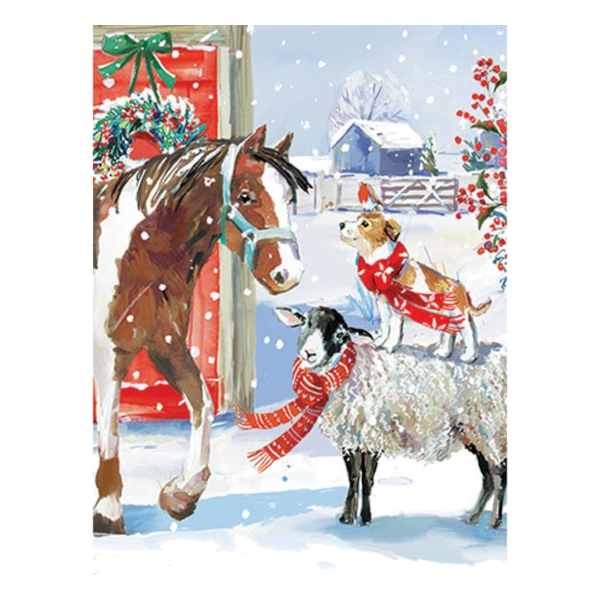 Christmas Cards Ling Design Farmyard Fun 24-Pack - 2