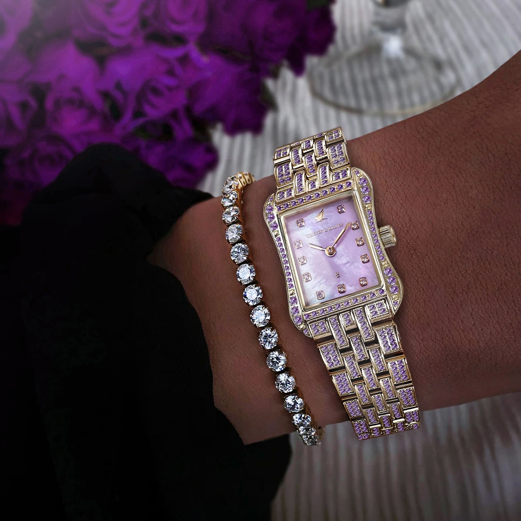 H&B Cronvas Pearl, Lavender & Gold - 3