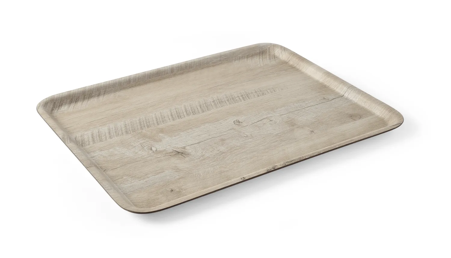 Serving tray with melamine laminate, non slip, with Wood light design 240x340