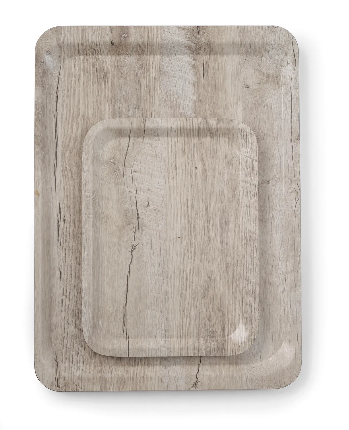 Serving tray with melamine laminate, non slip, with Wood light-design 330x430 - 2