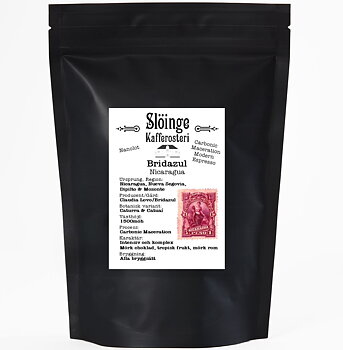 Slöinge kafferosteri - Bridazul - Carbonic Maceration - Nicaragua - Lätt mörkrostade hela kaffebönor - 250g