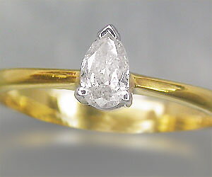 Anillo de oro de 18 quilates con diamantes blancos auténticos de 0,23 ct.