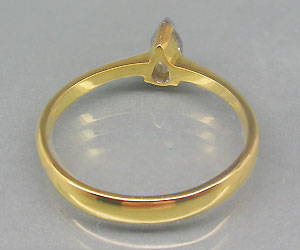 Anillo de oro de 18 quilates con diamantes blancos auténticos de 0,23 ct. - 3