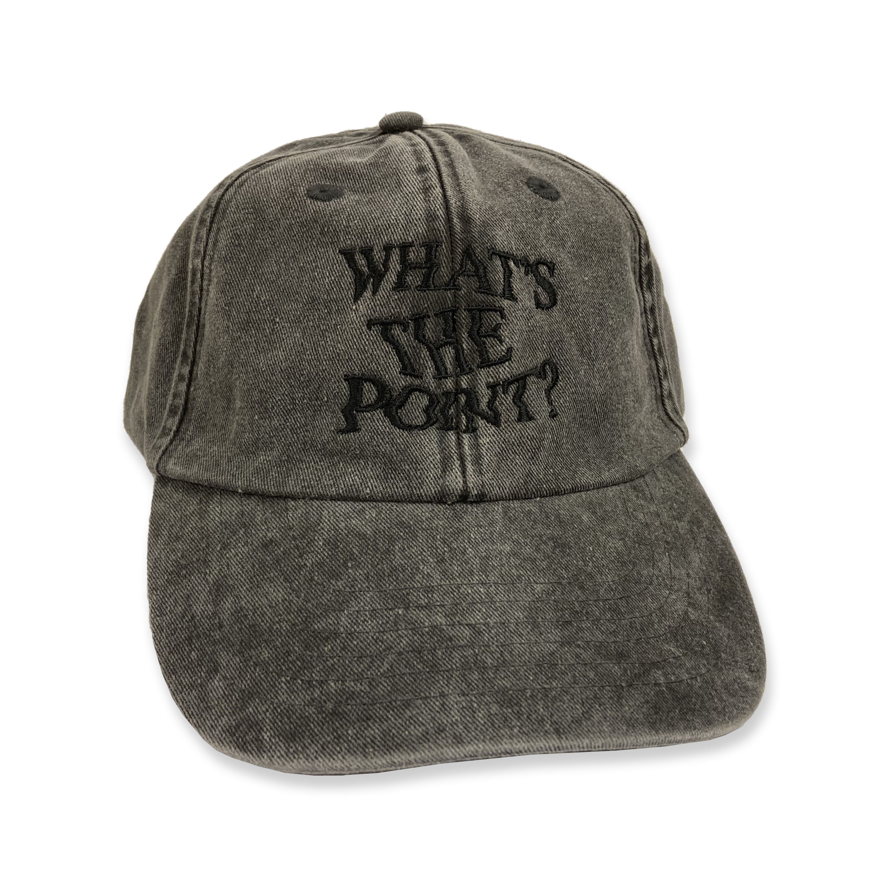 JOHNOSSI - CAP,  WHAT'S THE POINT - SVART (CHARCOAL)