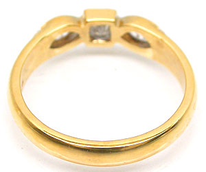 Anillo de oro de 18 quilates con diamante blanco H genuino de lujo de 0,30 ct - 4