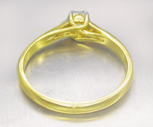 Exclusivo anillo de oro de 18 quilates con diamante blanco F de 0,23 ct - 4