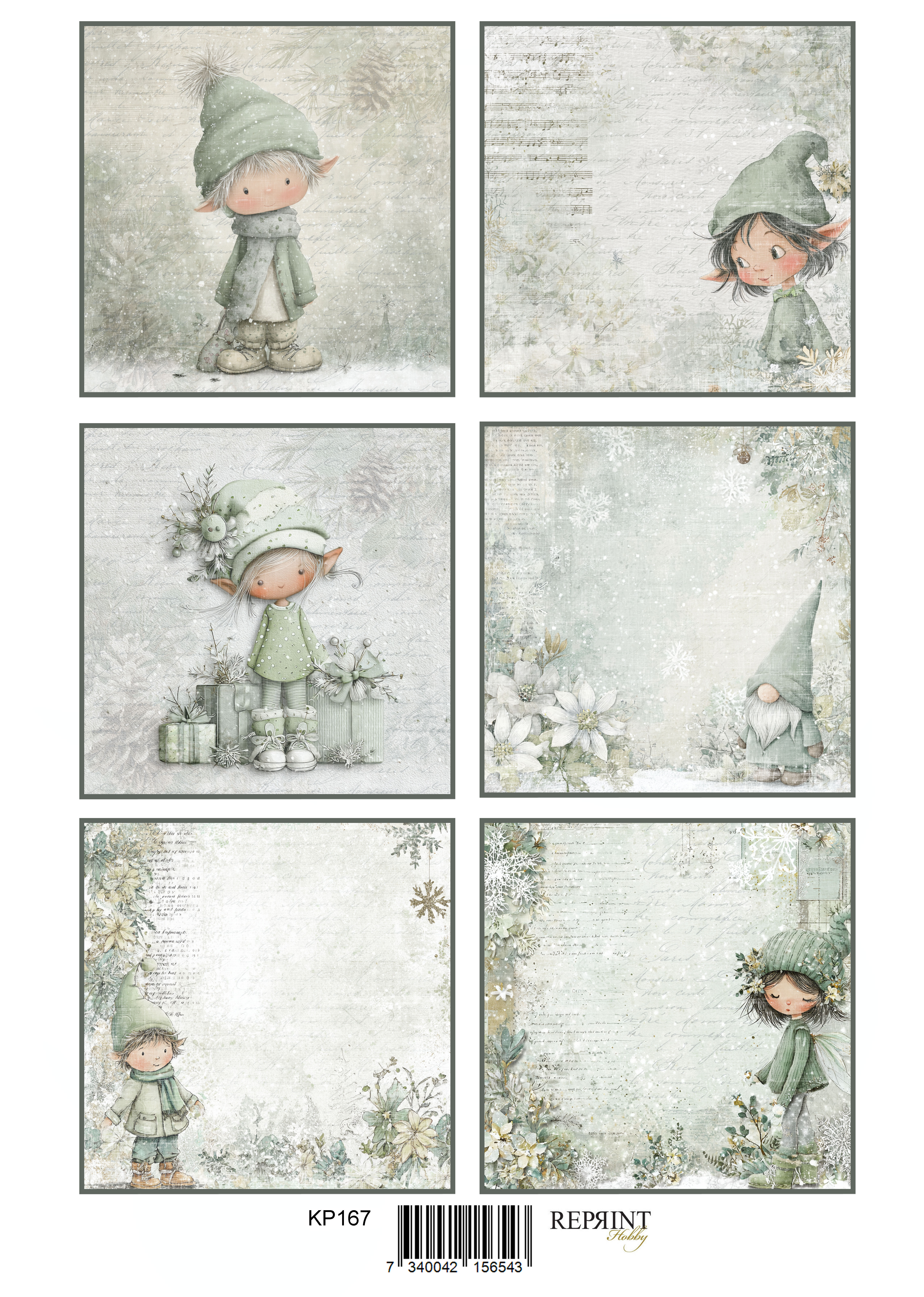 Papper Klippark -   Elf Tags-  A4