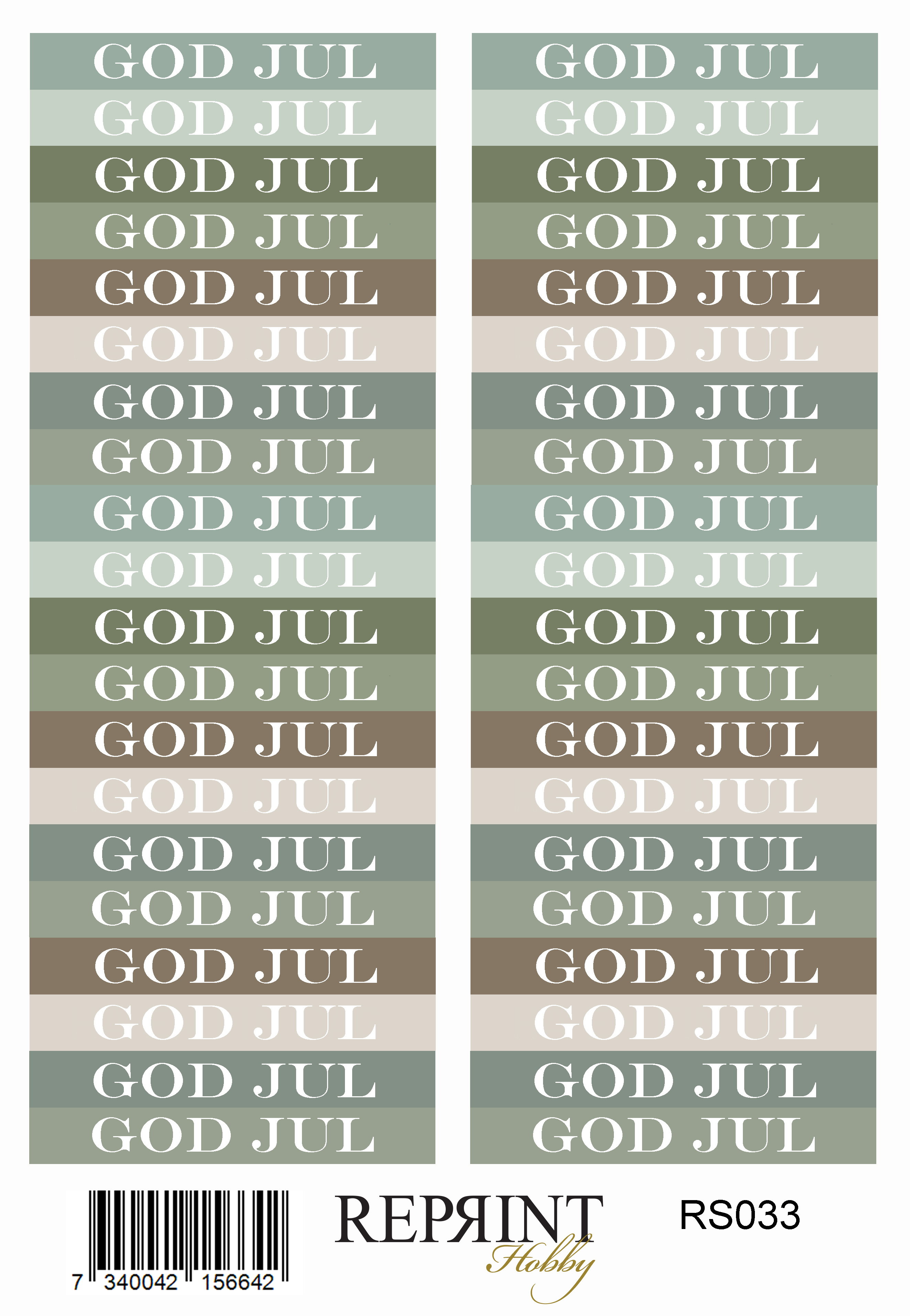 Stickers Reprint - Home for Christmas  text   11x16 cm
