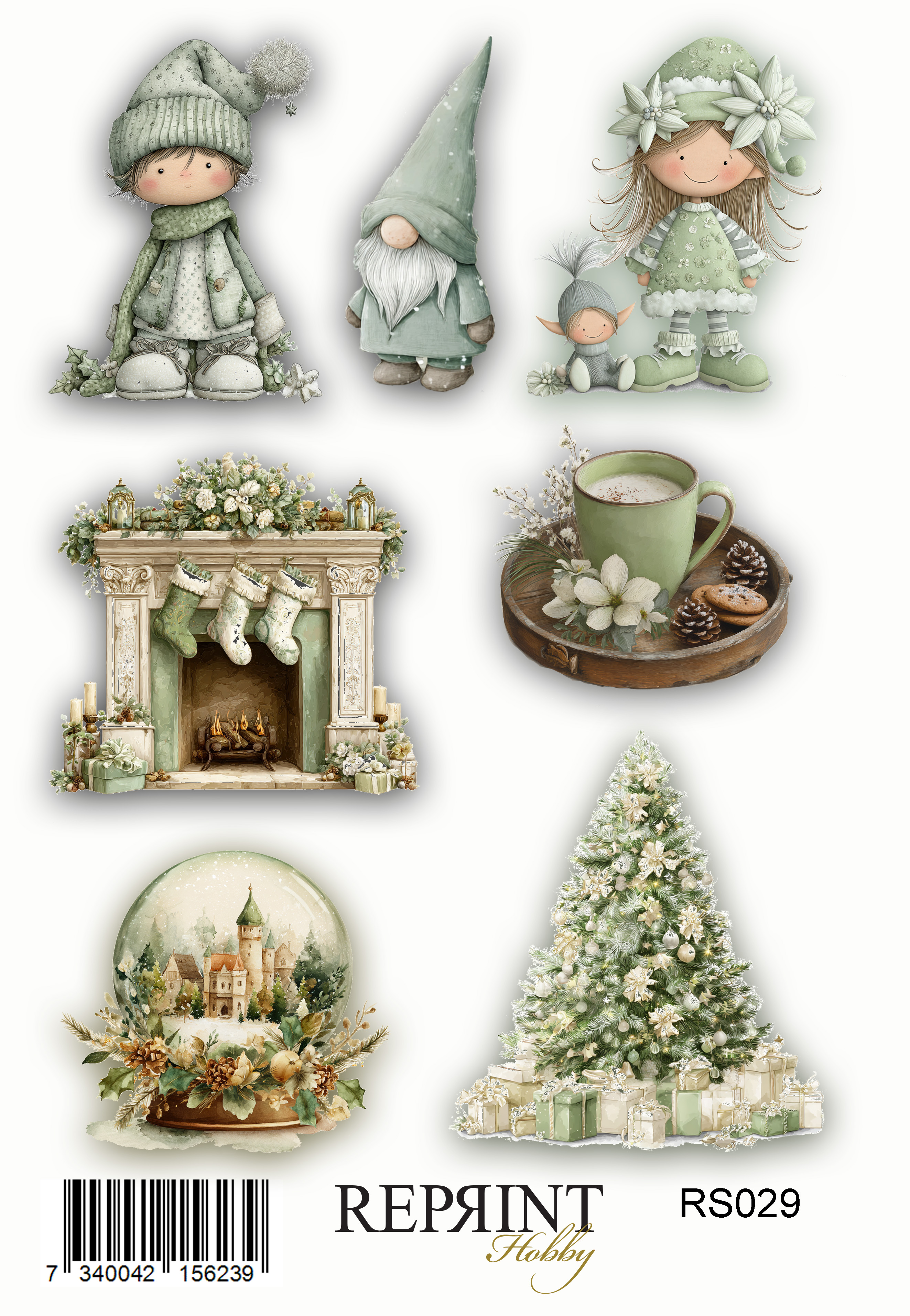 Stickers Reprint - Home for Christmas    11x16 cm
