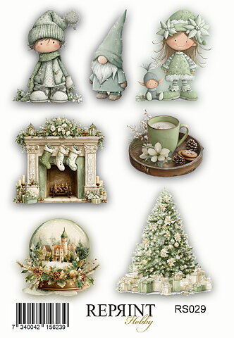 Stickers Reprint -  Home for Christmas -  11x16 cm