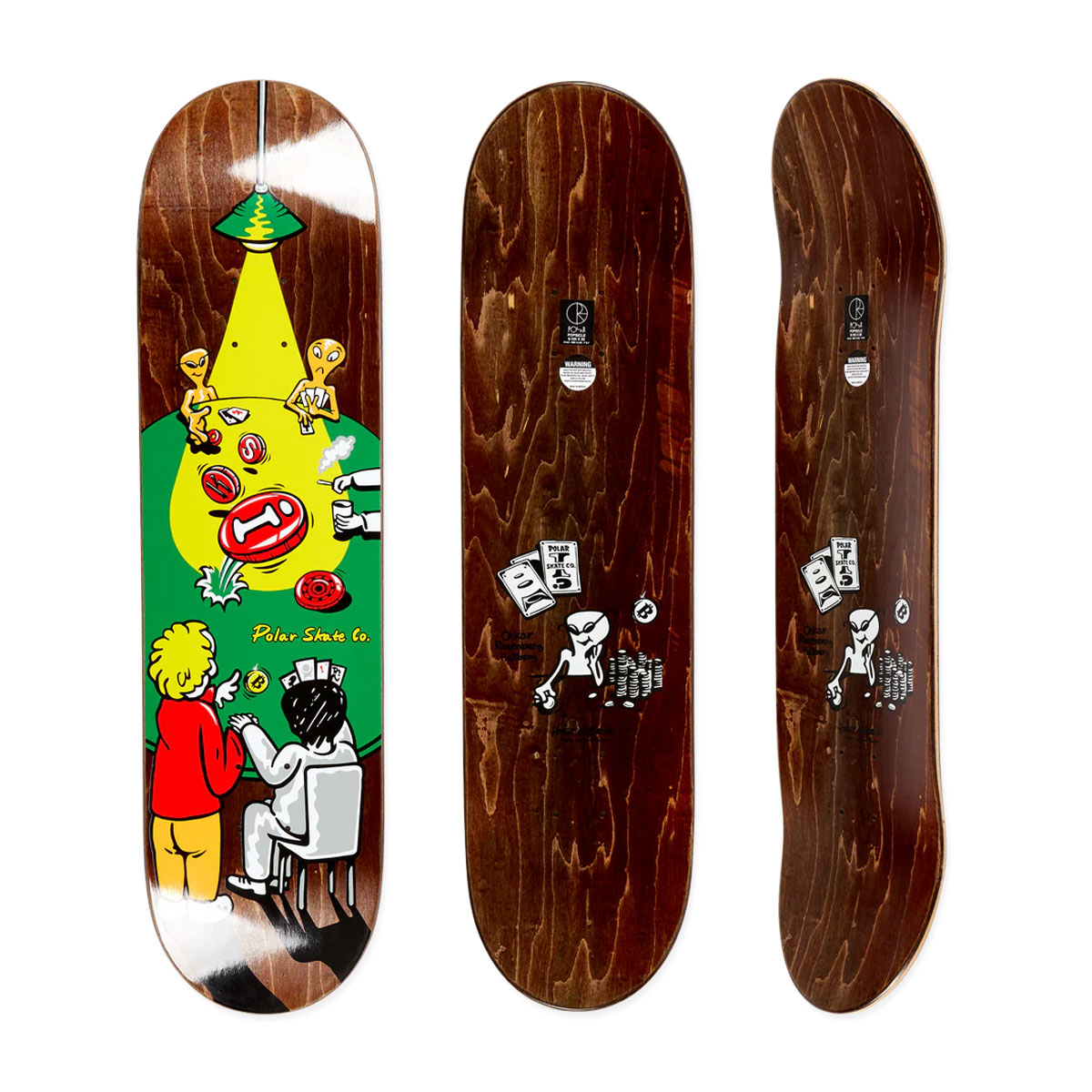 Polar skateboard deck 8.125 (short) Oskar Rozenberg poker face