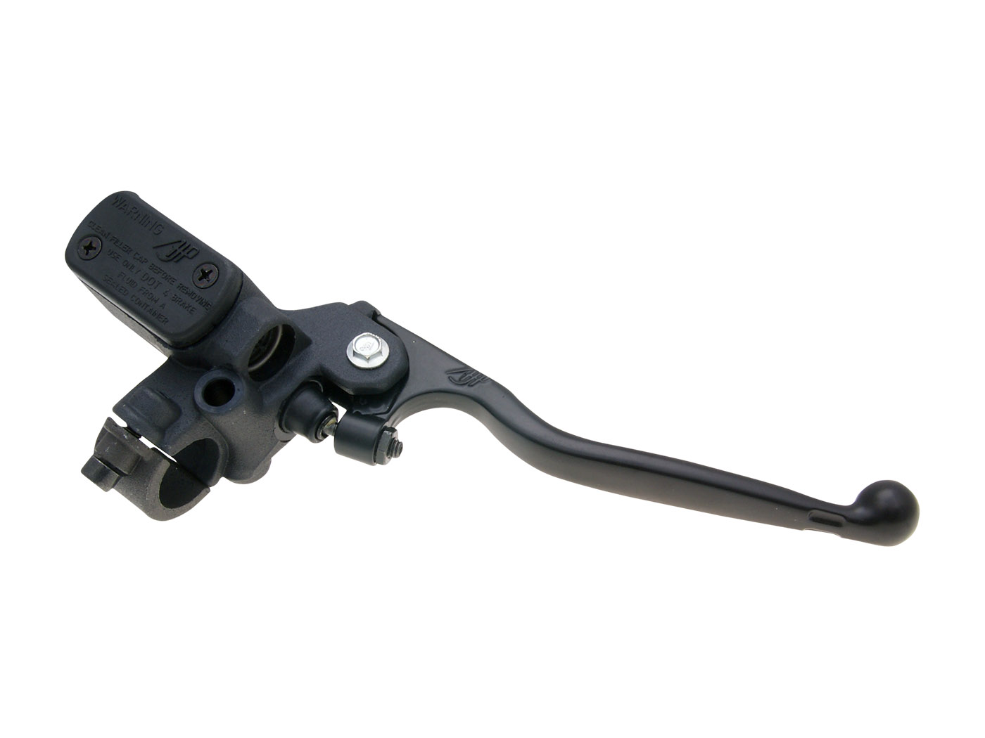 Hauptbremszylinder - Senda - Original- Bei diesem Hauptbremszylinder ist die Halterung für den Rückspiegel ohne Gewinde (Ø: 8 mm)- Gewinde, Bremslichtstecker: M6x0,8 mm- Gewinde, Hohlschraube: M10x1,0 mm