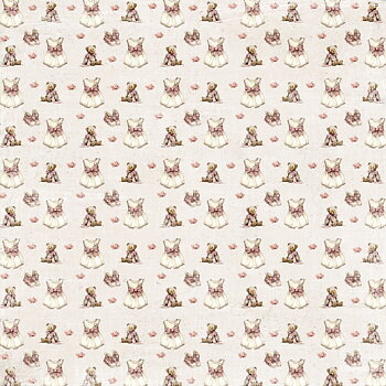 Papper Scrapbooking  Reprint -Happiness ,  Pink heart cloud-  12x12 (30,5 x 30,5 cm)