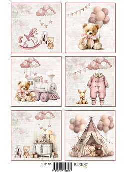 Papper Klippark - Baby girl tags -  A4