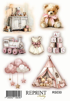 Stickers Reprint - Happiness baby Girl -  11x16 cm