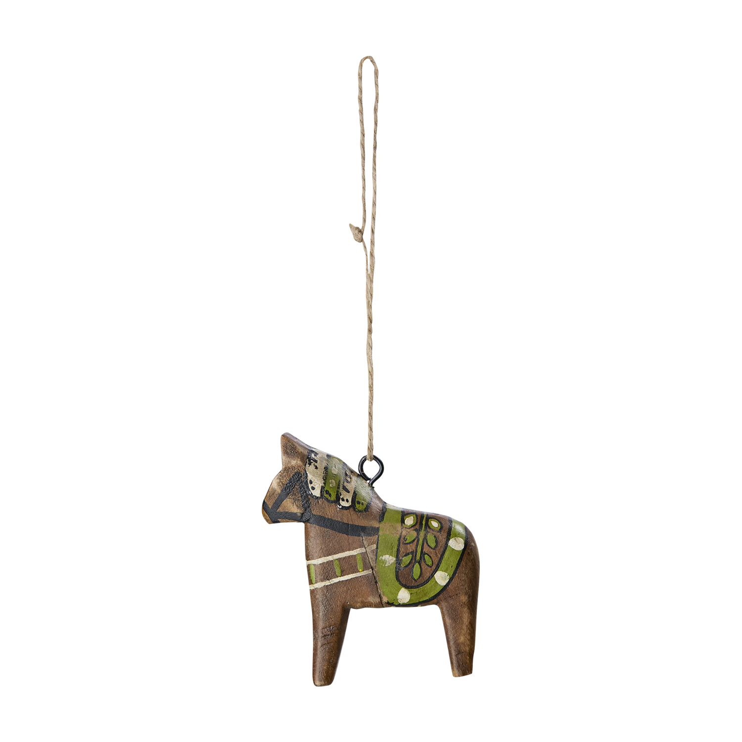 Häst - Fåle - Dalahäst - Målad - Brun/Flerfärgad - Trä - 8x2x9 cm