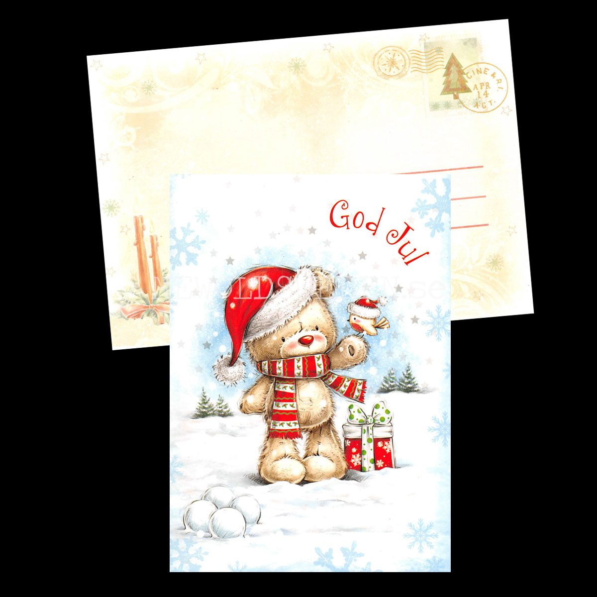 Julnalle - God Jul - Julkort A6 - 974 PA66 - 2