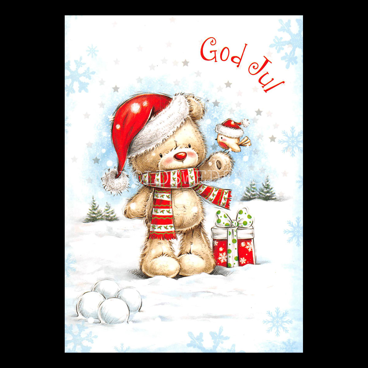Julnalle - God Jul - Julkort A6 - 974 PA66