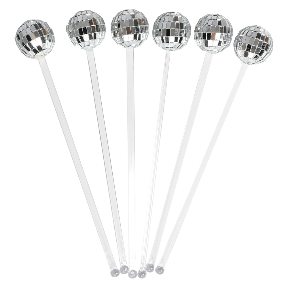 Drinkpinnar med discokula – Festlig drinkdekoration, 20 cm