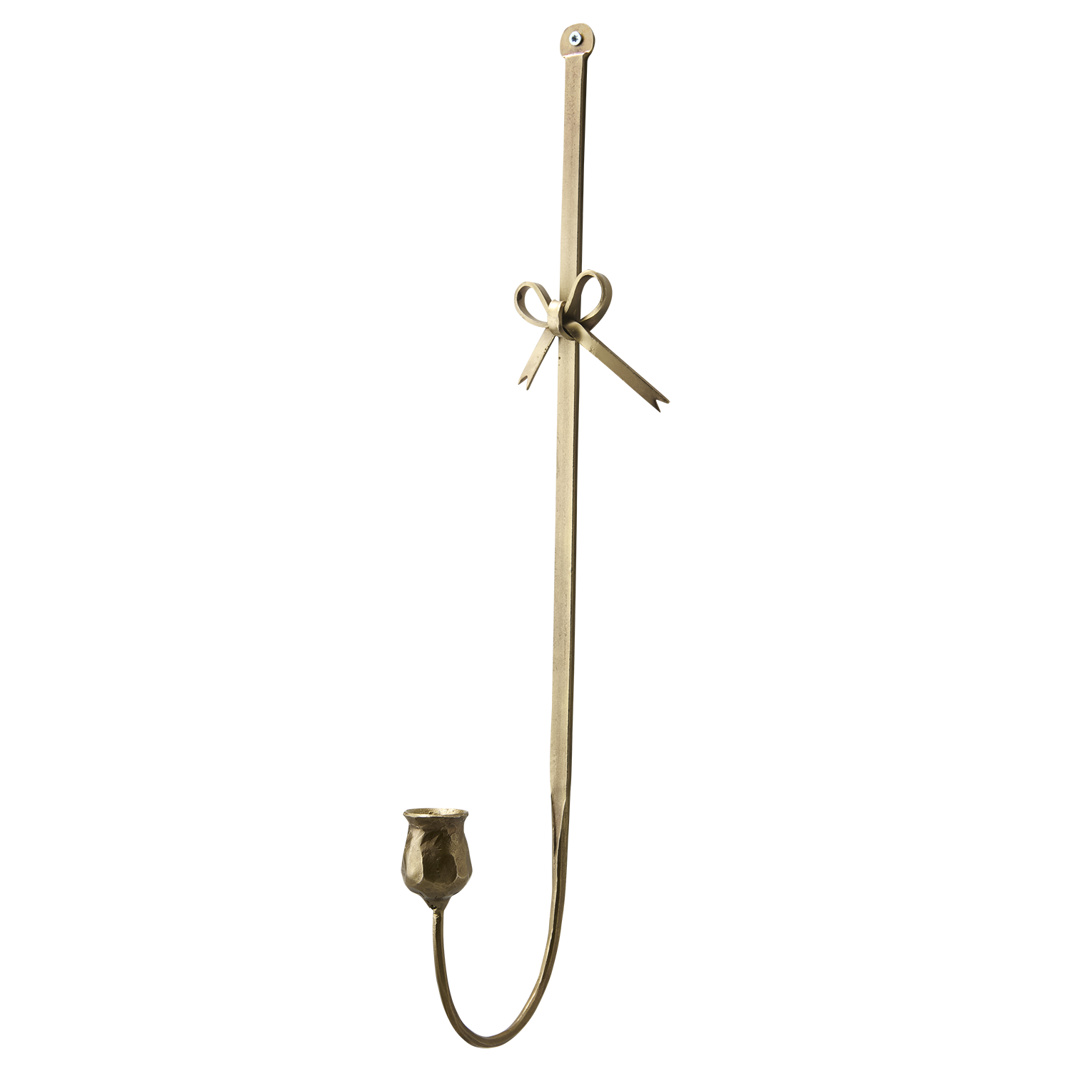 Wall sconce with rosette - Lampett - Candle holder - Antique brass - 57 cm - 2
