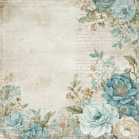 Papper Scrapbooking  Reprint -Masculine Moments ,  flowers  Corner-  12x12 (30,5 x 30,5 cm)