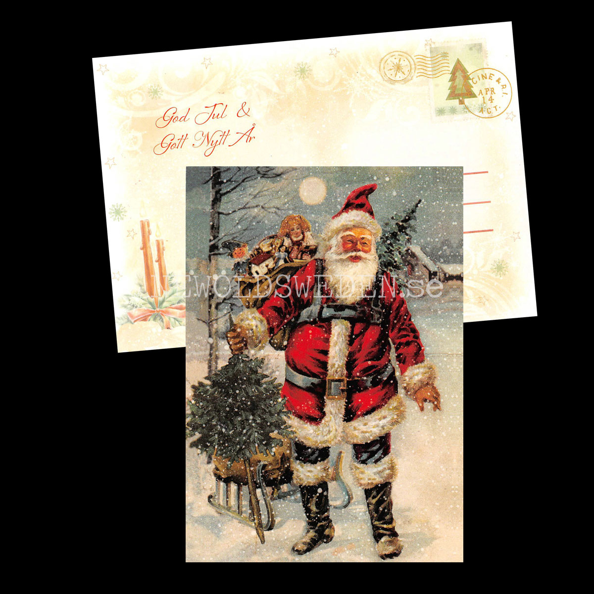 Julafton - God Jul - Julkort A6 - 974 PA66 - 2
