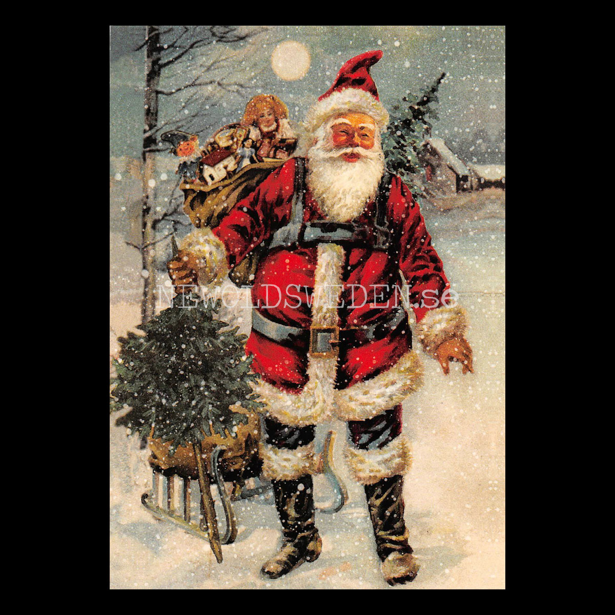Julafton - God Jul - Julkort A6 - 974 PA66