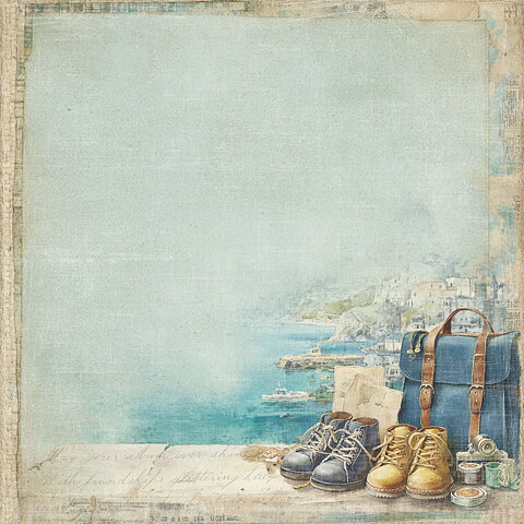 Papper Scrapbooking  Reprint -Masculine Moments , Travel -  12x12 (30,5 x 30,5 cm)