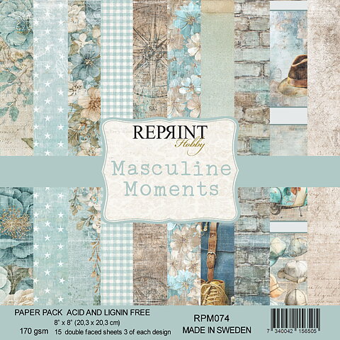 Paperpack Reprint -  Masculine Moments Collection -  8x8