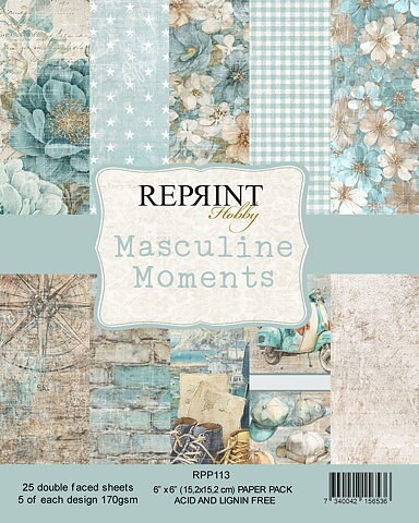 Paperpack Reprint -Masculine Moments  Collection -  6x6