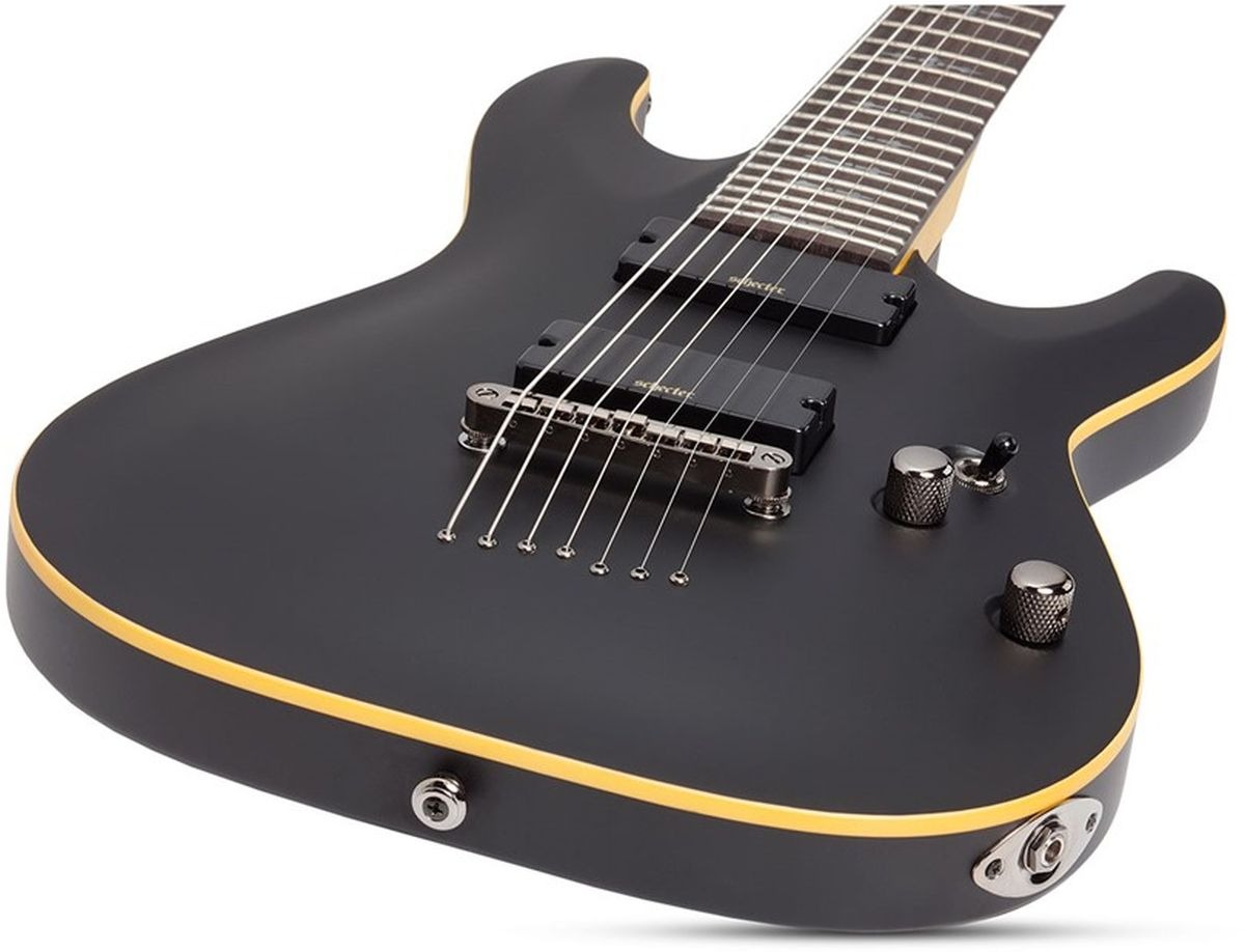 Schecter Demon-7 Aged Black Satin - 2