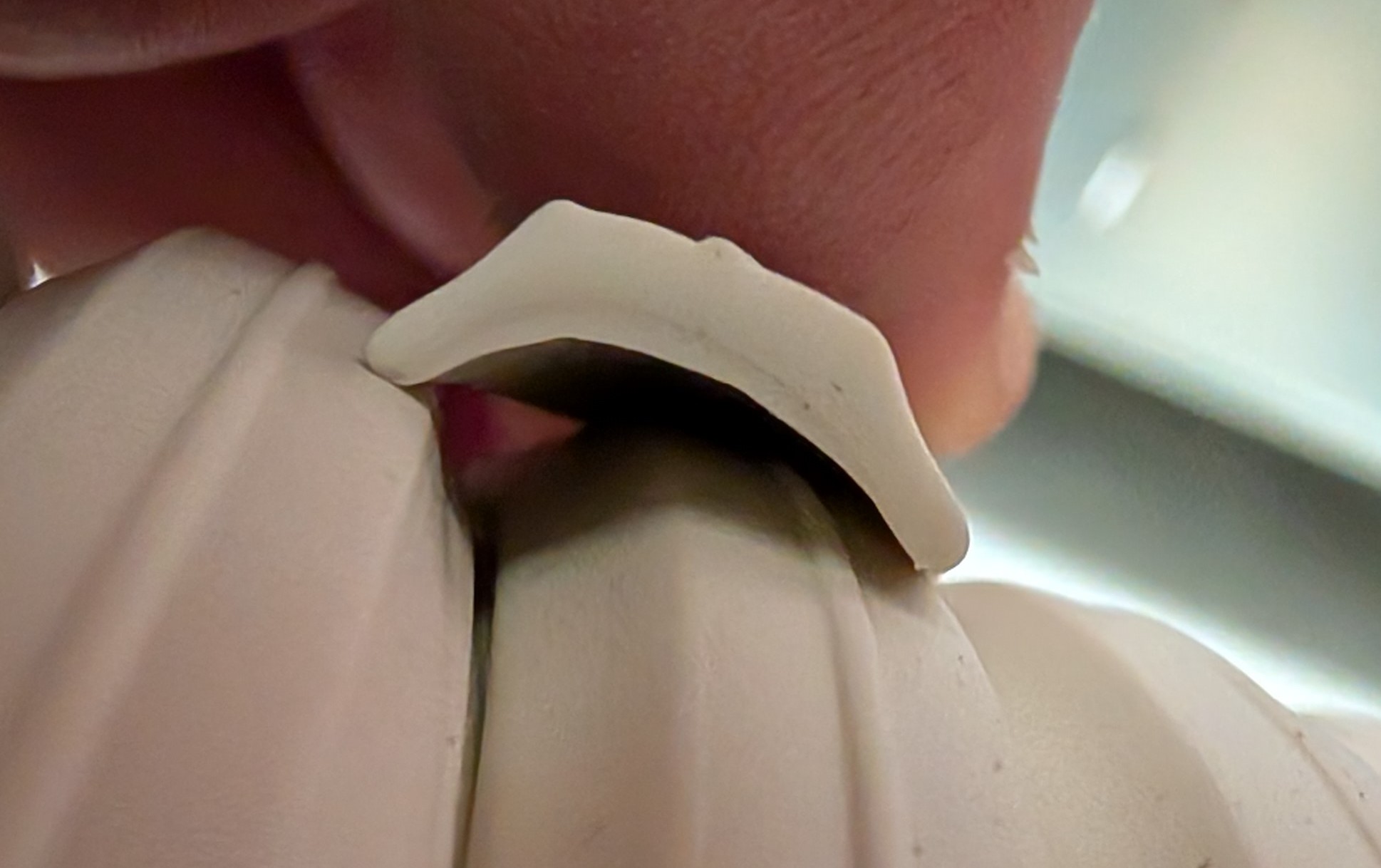 Inläggslist plast 13mm - Antikvit - 3