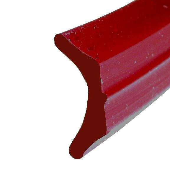 Inläggslist plast 13mm - Röd