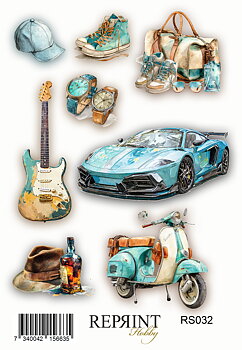 Stickers Reprint - Masculine Moments Collection   -  11x16 cm