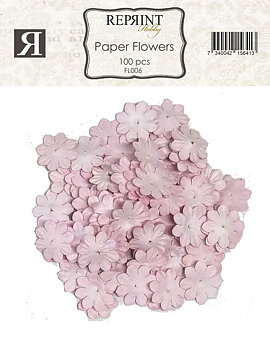 Mini Pappersblommor  20 mm 100 st Ljus Rosa