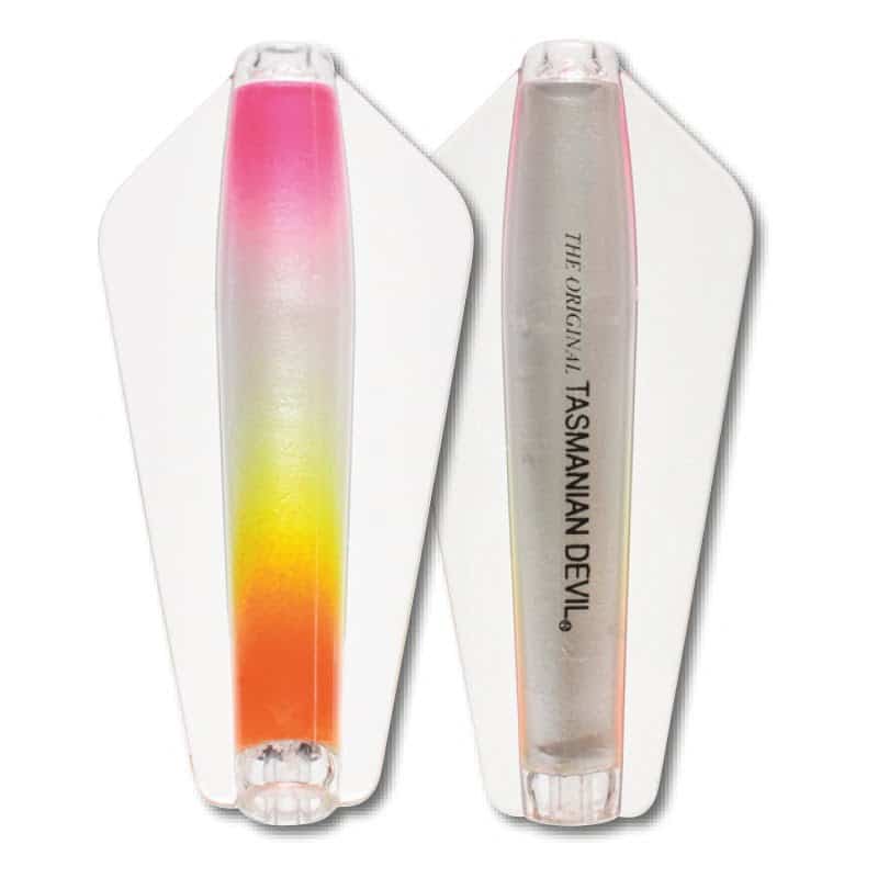 spoon lures with a fluttering action that are popular for fishing for rainbow trout and other introduced fish
